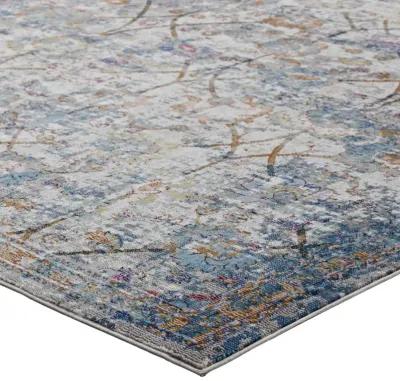 Minu Distressed Floral Lattice 5x8 Area Rug