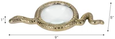 9" Snake Magnifying Glass, Gold