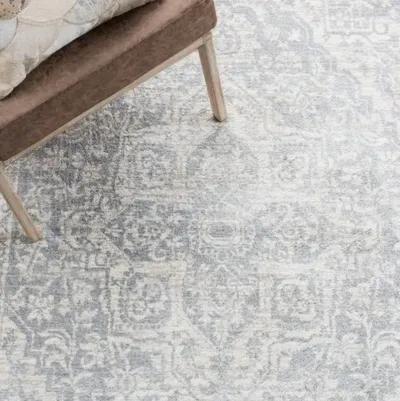 Brentwood 832 Light Grey / Ivory 2' X 4' Accent Powerloomed Rug