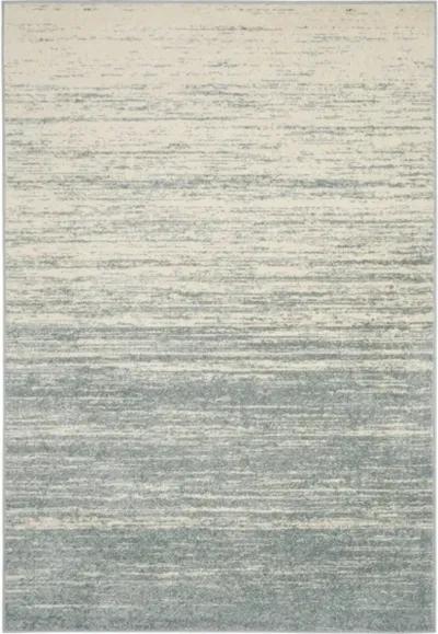 Adirondack Contemporary Slate / Cream 9' X 12' Powerloomed Rug