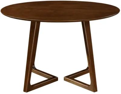 paddington kd round dining table, dark walnut