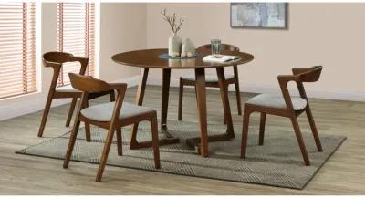 paddington kd round dining table, dark walnut