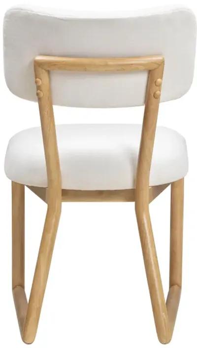 Bobbie Cream Recycled Fabric Dining Chair