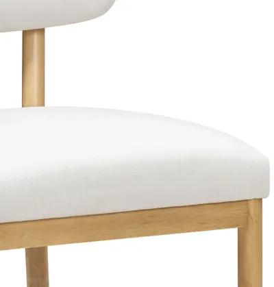 Bobbie Cream Recycled Fabric Dining Chair