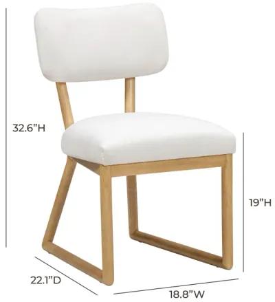 Bobbie Cream Recycled Fabric Dining Chair