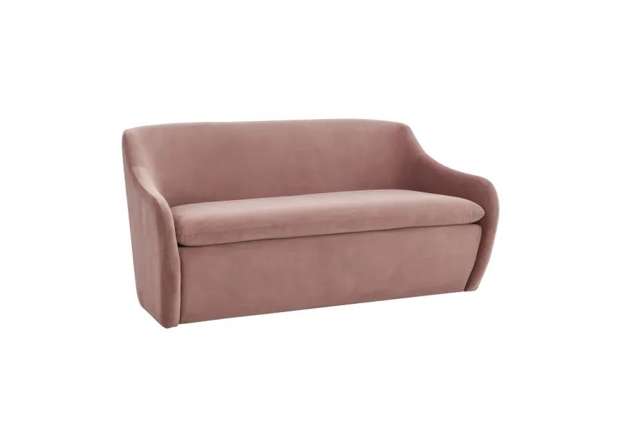 Cellia Mauve Velvet Loveseat