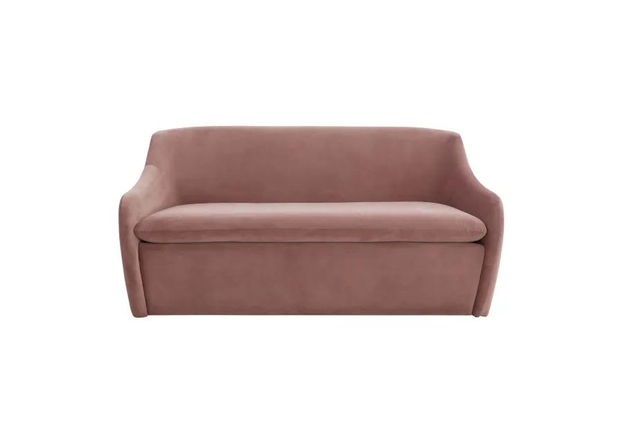 Cellia Mauve Velvet Loveseat