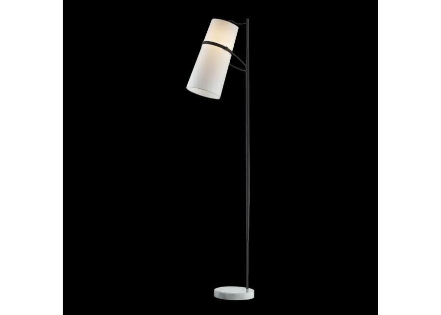 Banded Shade 70" High 1-Light Floor Lamp - Matte Black