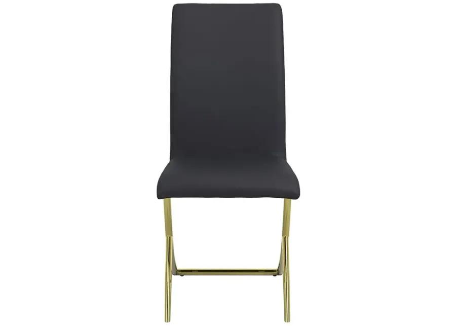 Carmelia Upholstered Side Chairs Black (Set of 4)