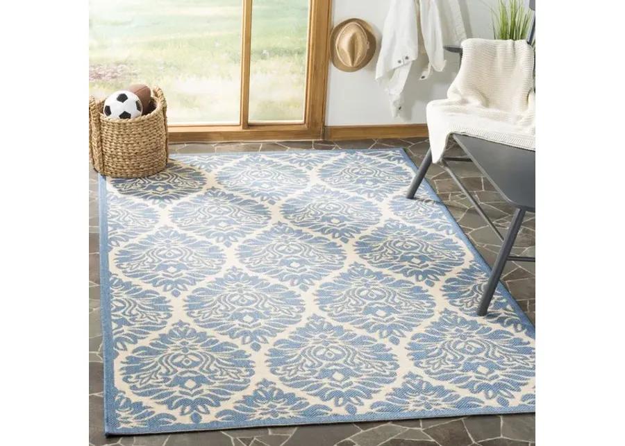 LINDEN 135 Collection LND135N-4 Cream / Blue 4' X 6'