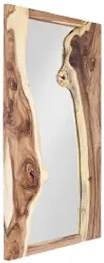 river mirror, chamcha wood, natural