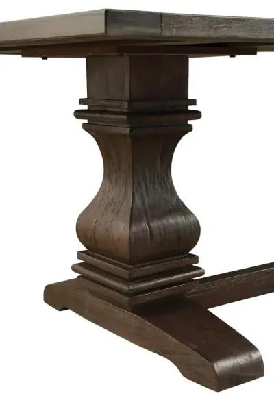 Parkins Double Pedestals Dining Table Rustic Espresso