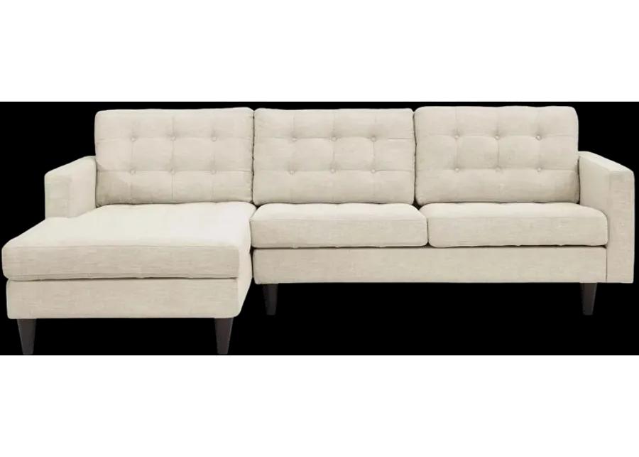 Empress Left-Facing Upholstered Fabric Sectional Sofa