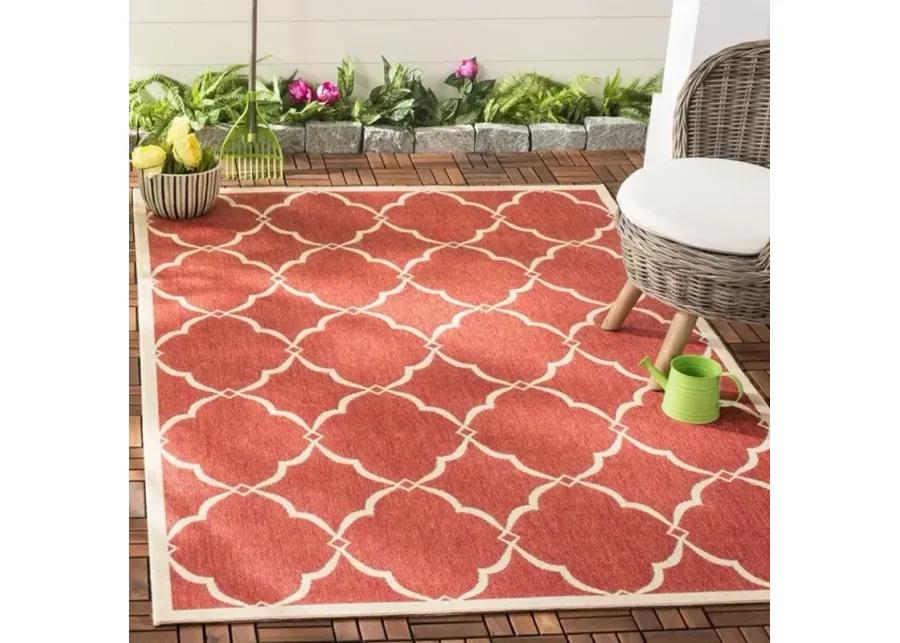 Safavieh BEACH HOUSE Collection BHS125Q-8 Red / Creme 8' X 10'