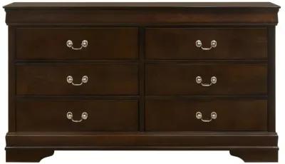 Louis Philippe 6-drawer Dresser Cappuccino