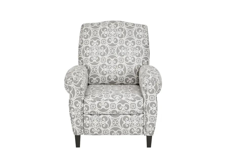 Madison Park Kirby Grey Push Back Recliner