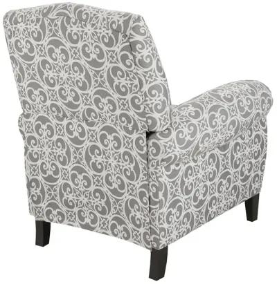 Madison Park Kirby Grey Push Back Recliner