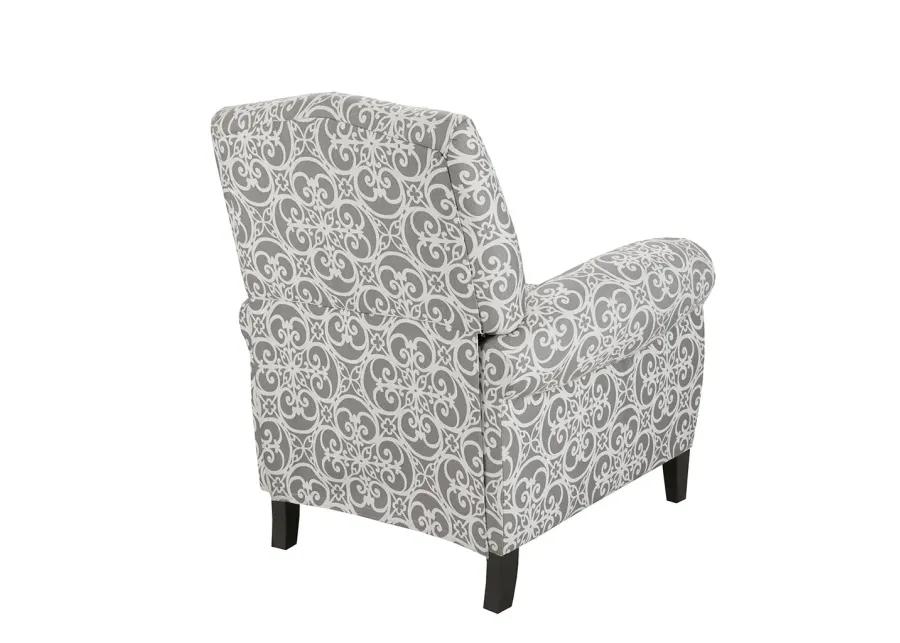 Madison Park Kirby Grey Push Back Recliner