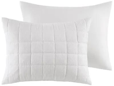 N Natori Cocoon White 3 Piece Quilt Top Duvet Cover Mini Set