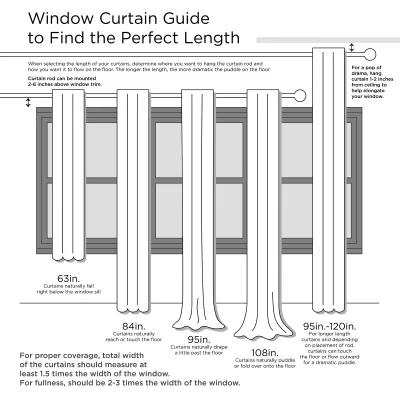 Madison Park Averil Grey Grommet Top Sheer Bird on Branches Burnout Window Curtain