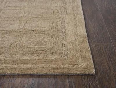 Fifth Avenue Brown Squares Wool 10' x 13' Rectangle Rug