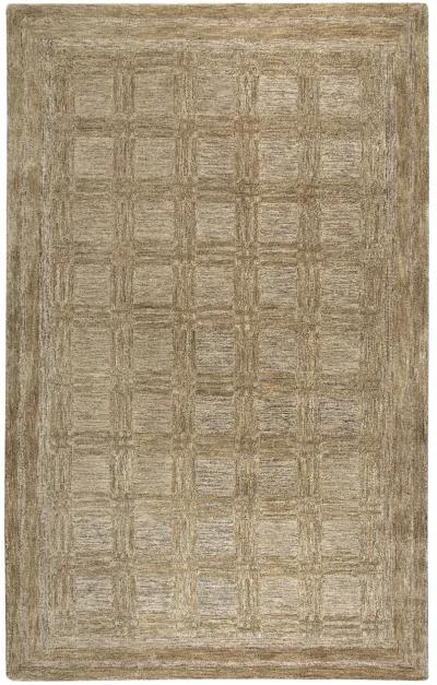 Fifth Avenue Brown Squares Wool 10' x 13' Rectangle Rug