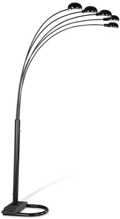 Kayd 5-light Floor Lamp Satin Black