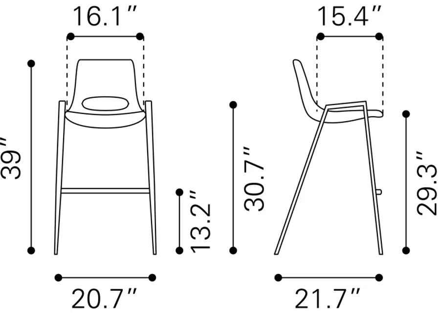 Desi Barstool (Set of 2) White