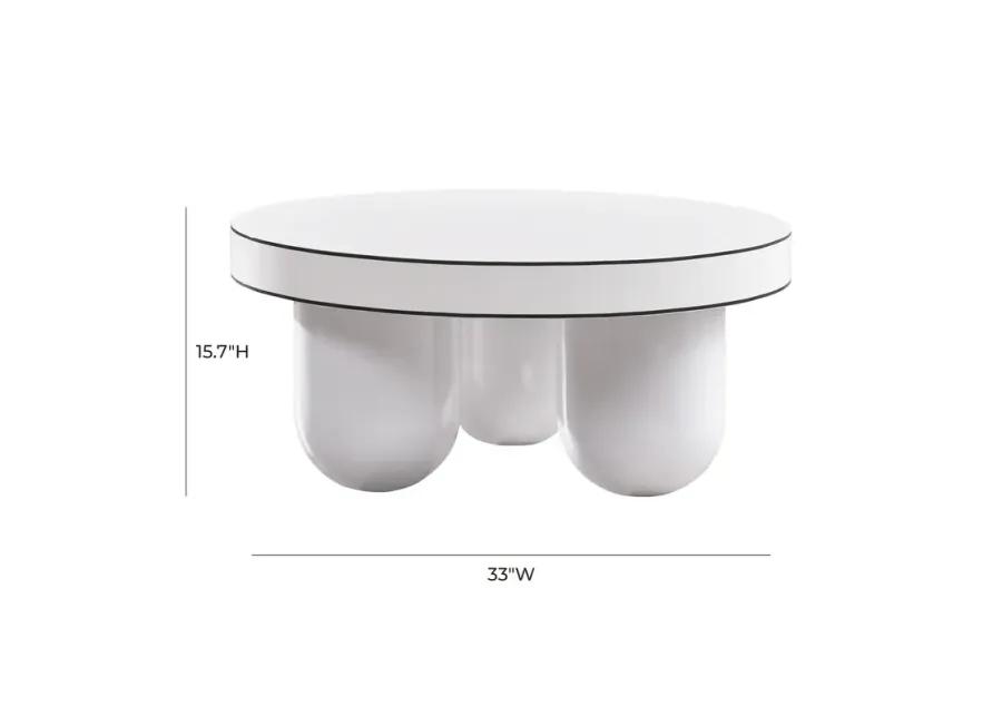 Jasper White Glossy Coffee Table