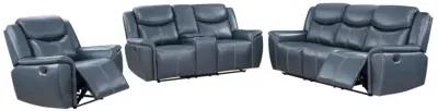 Sloane 3-piece Upholstered Motion Reclining Sofa Set Blue