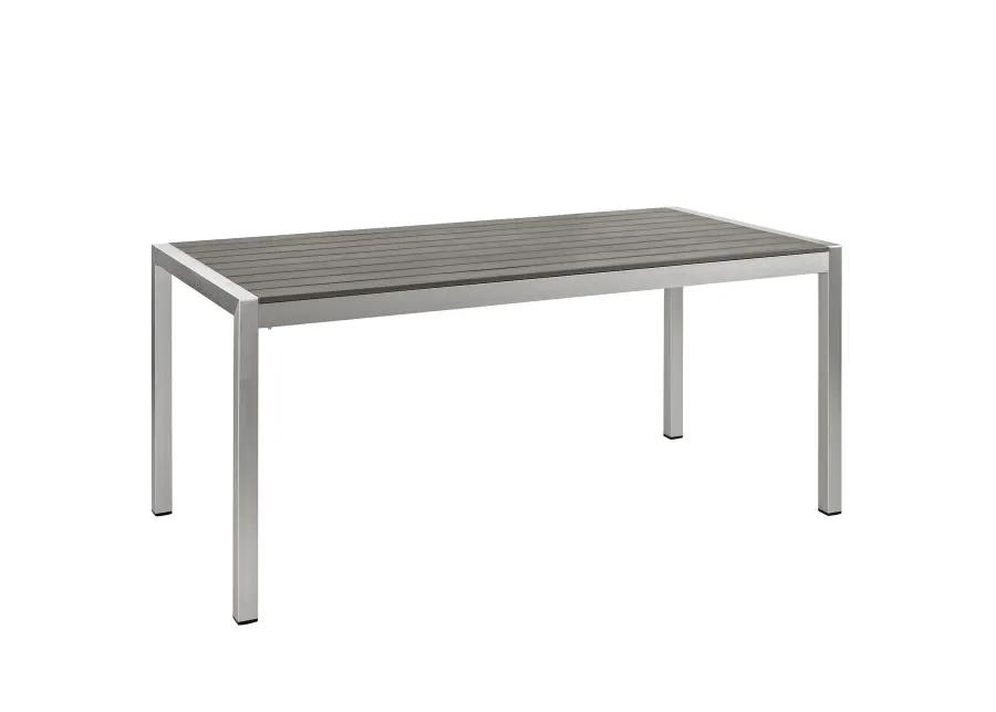 Shore Outdoor Patio Aluminum Dining Table