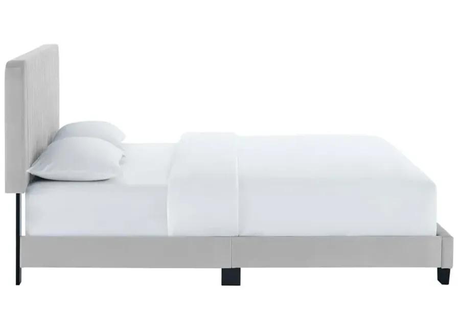 Celine Channel Tufted Performance Velvet Full Platform Bed