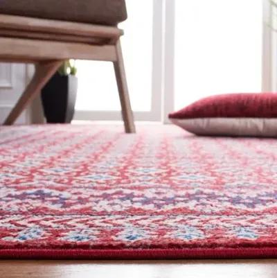 Brentwood 899 Red / Ivory 3' X 5' Small Rectangle Powerloomed Rug