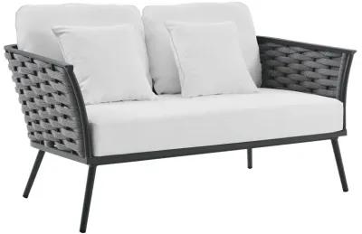 Stance 4 Piece Outdoor Patio Aluminum Sectional Sofa Set