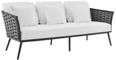 Stance 4 Piece Outdoor Patio Aluminum Sectional Sofa Set