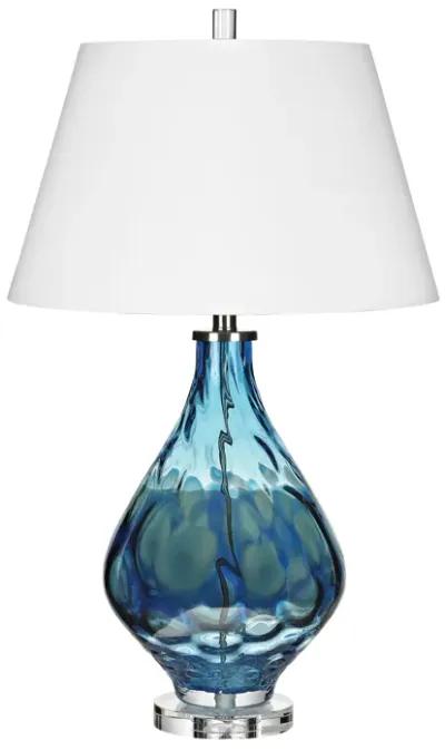 Gush 29'' High 1-Light Table Lamp - Blue - Includes LED Bulb