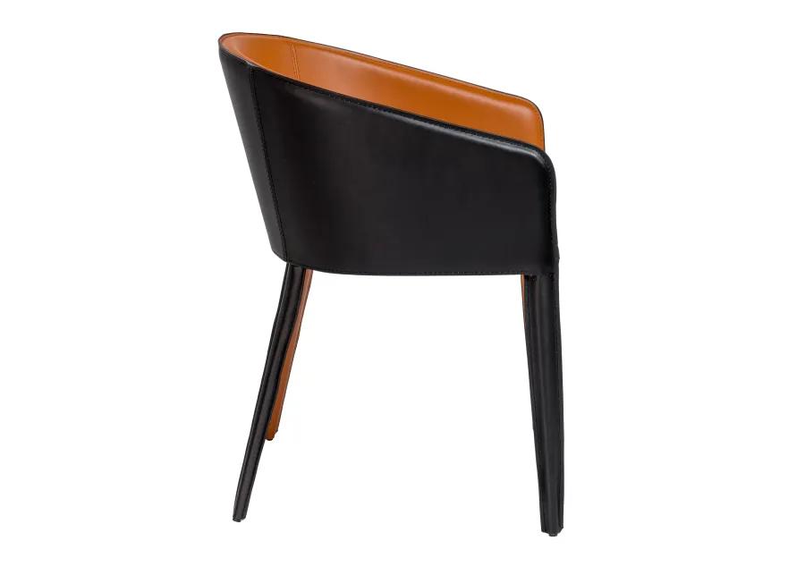 Pallas Armchair In Cognac and Black - Set of 1