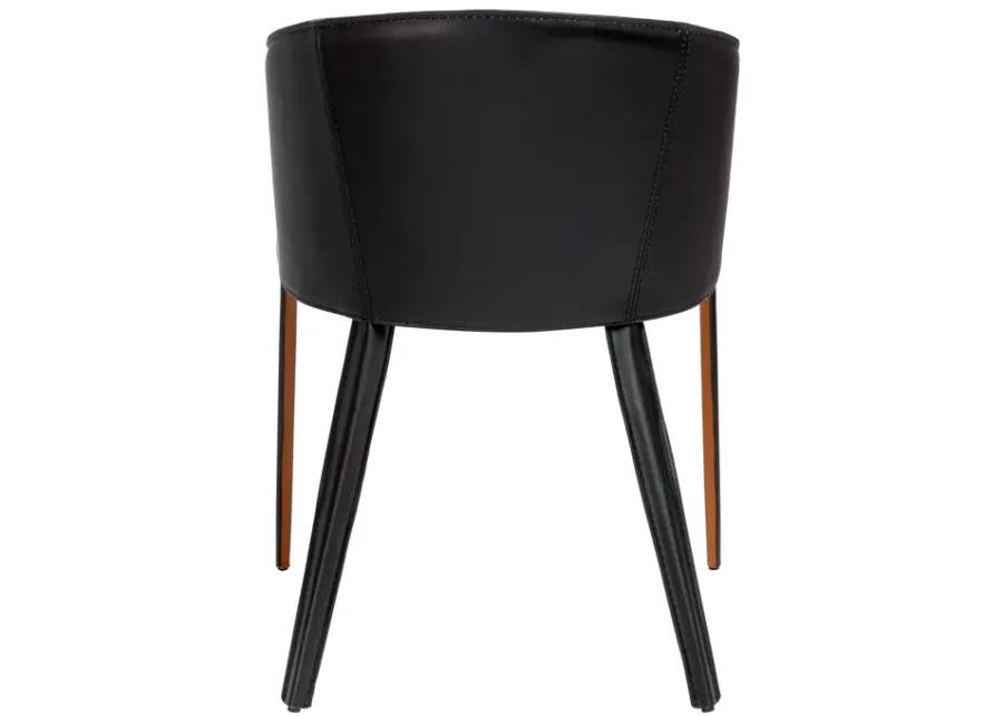 Pallas Armchair In Cognac and Black - Set of 1