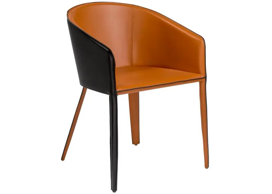 Pallas Armchair In Cognac and Black - Set of 1