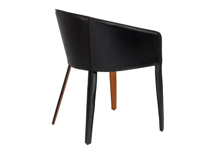 Pallas Armchair In Cognac and Black - Set of 1