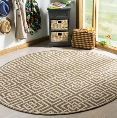 LINDEN 128 Collection LND128D-6R Beige / Cream 6'-7" X 6'-7" Round