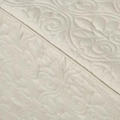 Madison Park Quebec Cream 3 Piece Split Corner Pleated Quilted Bedspread