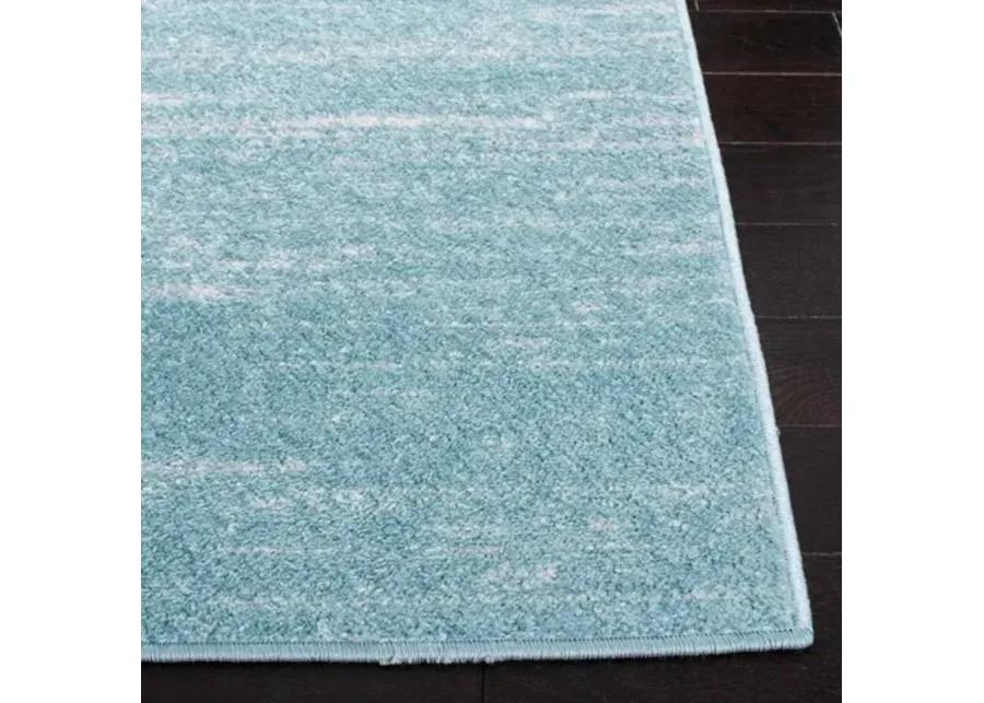 Adirondack Contemporary Aqua / Ivory 3' X 5' Powerloomed Rug