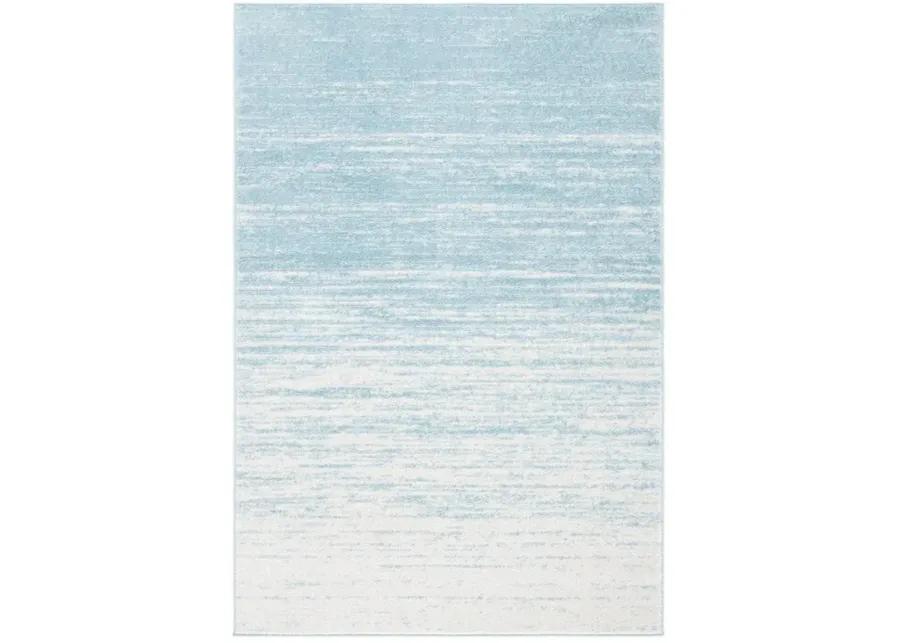 Adirondack Contemporary Aqua / Ivory 3' X 5' Powerloomed Rug