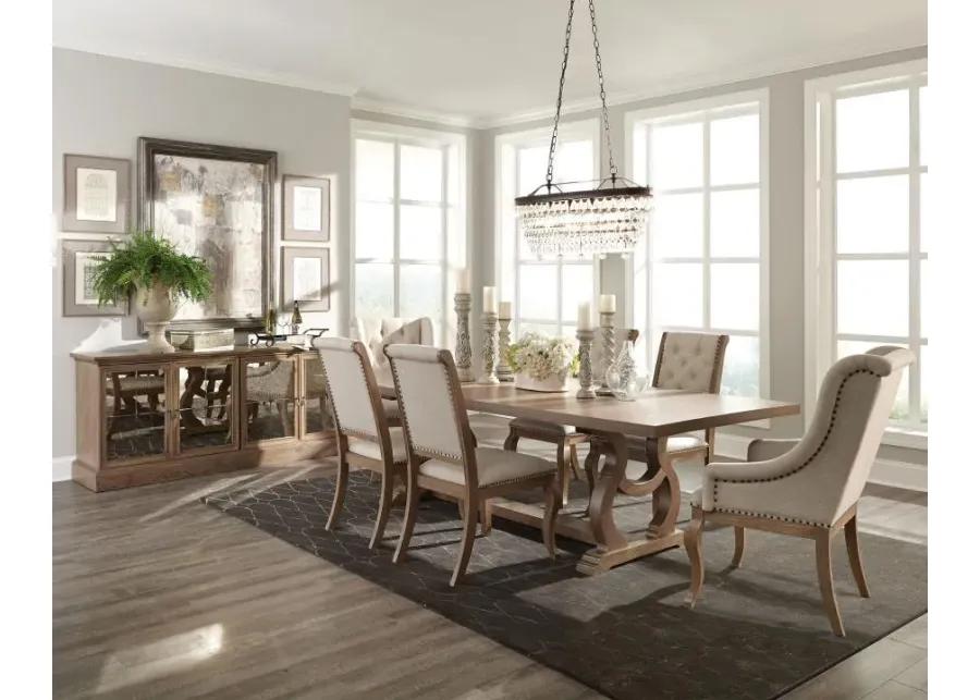 Adeline Trestle Dining Table Barley Brown