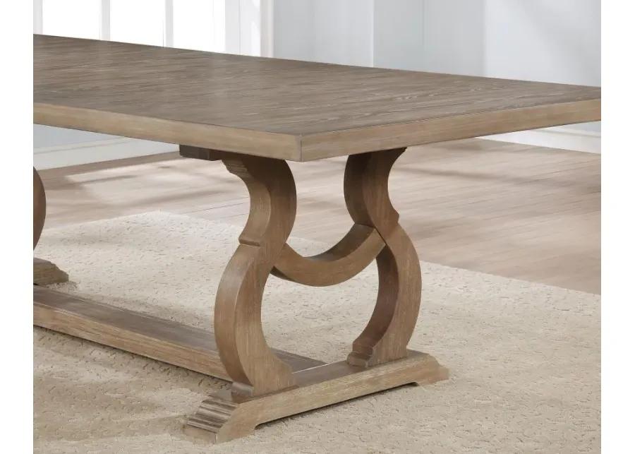 Adeline Trestle Dining Table Barley Brown