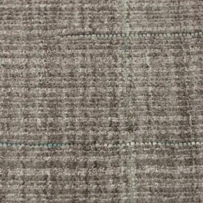 Kiki Brown Solid/Tone on Tone  Wool 7'6" x 9'6" rectangle Rug