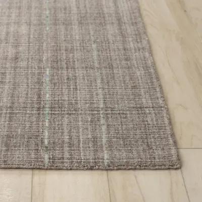 Kiki Brown Solid/Tone on Tone  Wool 7'6" x 9'6" rectangle Rug