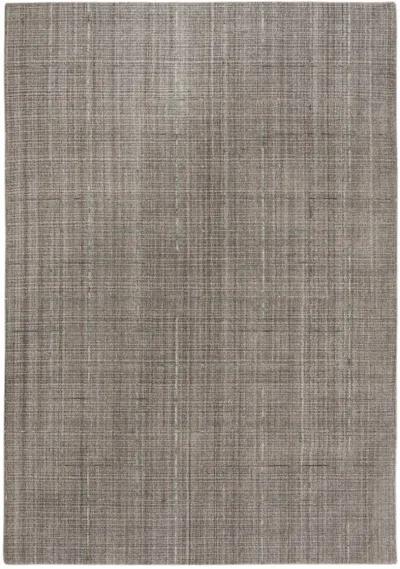 Kiki Brown Solid/Tone on Tone  Wool 7'6" x 9'6" rectangle Rug