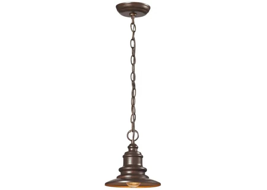 Marina 8" Wide 1-Light Outdoor Pendant - Hazelnut Bronze